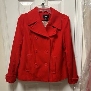 H&M | red pea coat